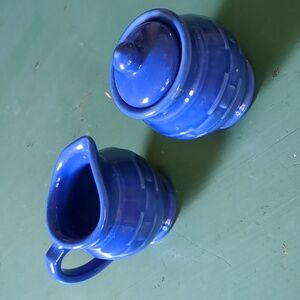 Longaberger Tea Party Set Sugar Bowl and Creamer